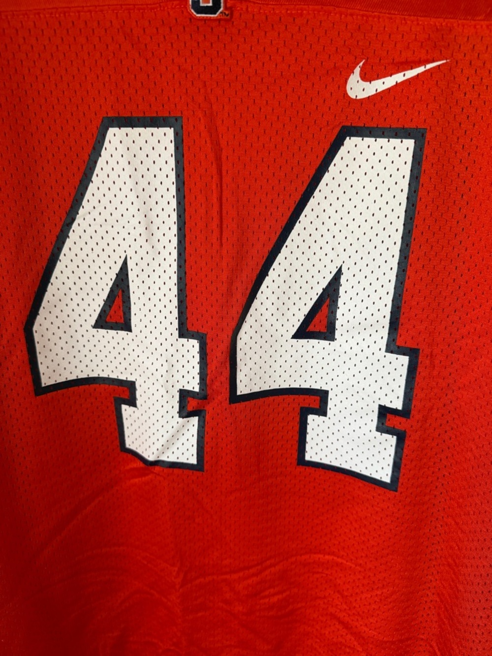 Nike Men’s Orange Football Jersey #44 with Navy & White Accents - Picture 5 of 11